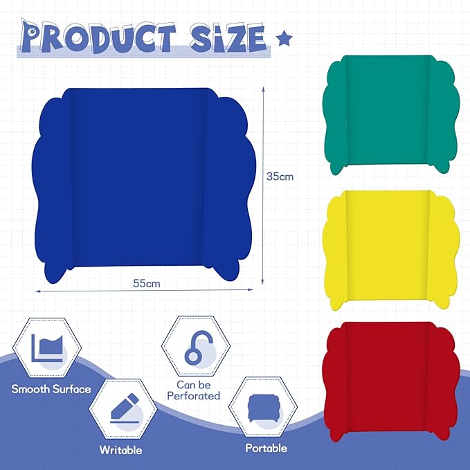 16 Pcs 14 x 22 Inch Trifold Poster Board Trifold Display Boards for Science Fair Project Presentation Corrugated Cardboard for Portable Project Board Business Presentations Meeting (Colorful)