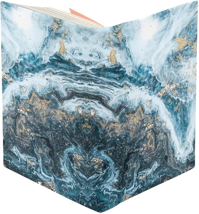 Dreaweet Blue Marble Book Covers,Stretchable Jumbo Book Sleeves for Hardcover Books Textbooks up to 9 x 11 Inches,Reusable Washable Protective Textbook Covers