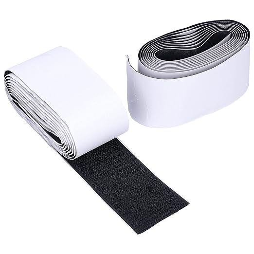 Hook and Loop Tape, Nylon Mounting Tap for Guitar Effect Pedal Board, 5cm x 2meters, Adhesive Backing (Hairy + Sloped)