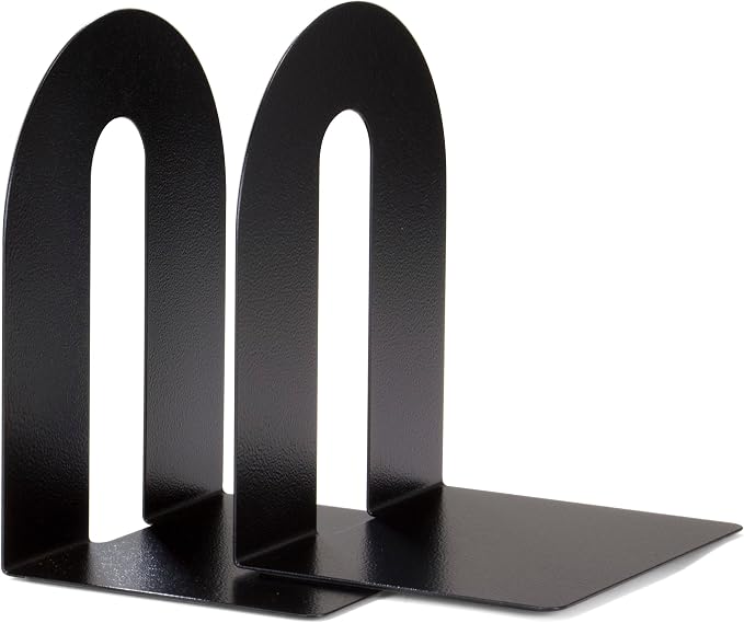 Officemate® OIC® Magnetic Heavy-Duty Bookends, 10" x 8" x 8", Black, (Pack of 12)