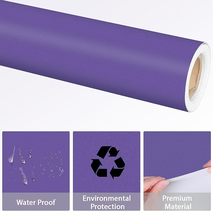 Ultra Purple Bulletin Board Paper Roll Purple Bulletin Board Background Paper Back to School Classroom Decoration Poster for Art Craft DIY Projects Home Office Classroom Party Supplies 17.7in x 20ft