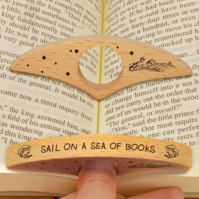 Quimoy Book Page Holder for Reading,Thumb Books Page Holder, Books Reading Accessories Gifts for Book Lovers Teachers Students Friends