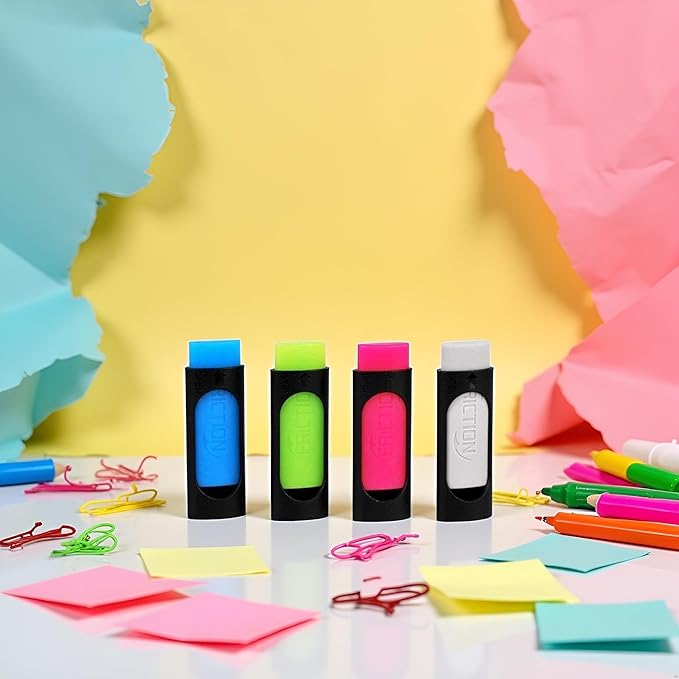 4Pcs Random Rubber for Erasable Pen Stationery Office School Supply Gift Random Eraser Dedicated Pen for Gel Color Pen-Style Erasers
