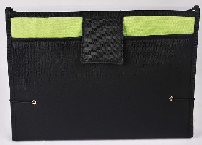 Filexec Soft Touch Padded Canvas Window Expanding File, 13 Pockets, Green (46225-4), Letter, 1 Pack