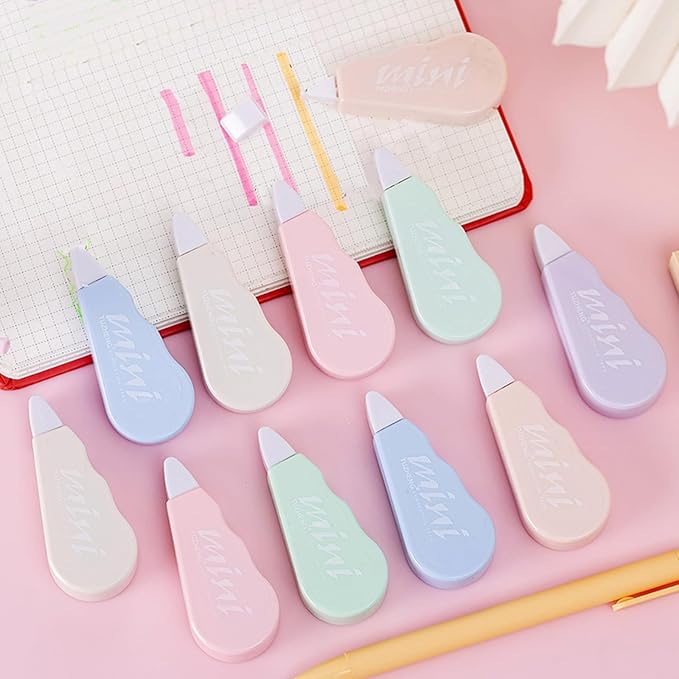 6Pcs Correction Tape Roller White Out Tape Quick Drying Corrective Tape for Writing Journaling School Office Supplies