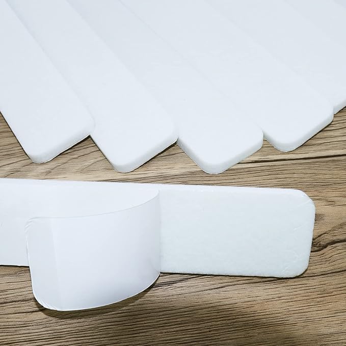 Felt Bulletin Board Bar Strip 0.5 Inch Thick Self-Adhesive Pin Board Bar 13 Inch in Length with 50 Pushpins, 8 White Bars
