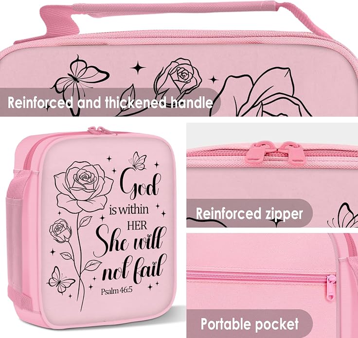 Bible Cover for Women, Bible Holder, Bible Cover With Handles, Bible Carrying Case, Bible Bags With Zipper and Pockets