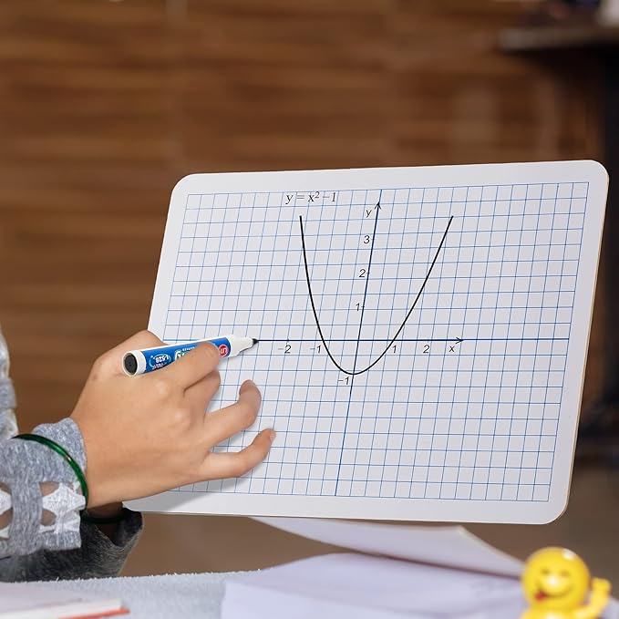 48 Pack Dry Erase XY Axis Graph Lap Boards 9'' x 12'' Double Sided White Boards Dry Erase Lapboards Math Student White Boards Double Sided Dry Erase Board with Erasers for School Classroom Supplies
