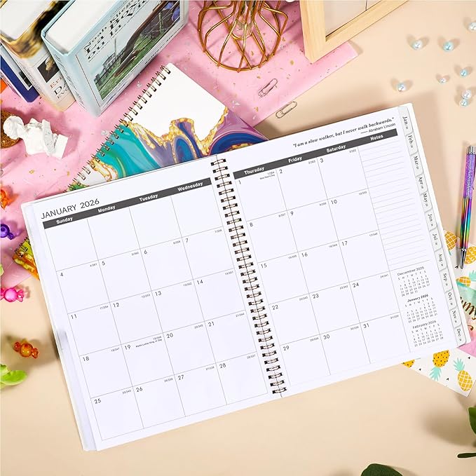 2026-2027 Monthly Planner/Calendar - 2 Year Monthly Planner/Calendar 2026-2027, 9" x 11", Jan. 2026 - Dec. 2027, Tabs, Back Pocket, Holidays - Boost Your Productivity