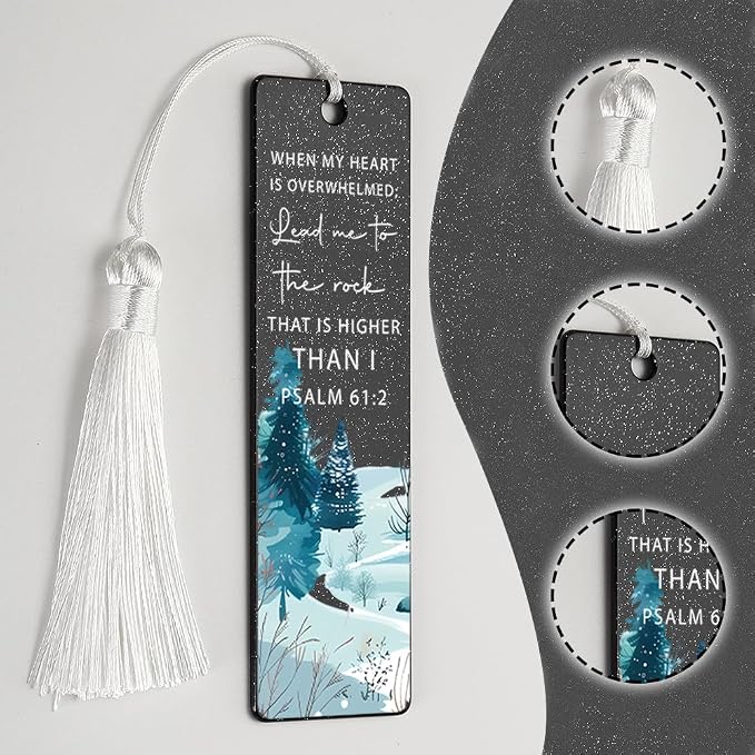 Christian Comfort - Giving Bookmark, Inspirational Gift for Believers, Uplifting Gift for Spiritual Readers, Spiritual Bookish Present, Unique Winter & Scripture Design Bookmark, WCB82