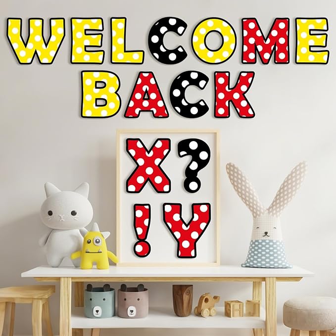 150 PCS Large 6" Bulletin Board Letters Set, Cartoon Mouse Color Classroom Alphabet Cutout Letter for Bulletin Board Display Home School, A Great Helper to Inspire Students' Learning Interest