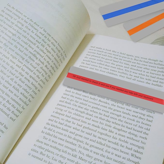 Guided Reading Strips & Highlight Strips, Reading Assistance Strips for Home Study, Dyslexia Reading Tools, Color Overlays for Dyslexia, Improve Focus & Comprehension, Colored, (8 Pieces)