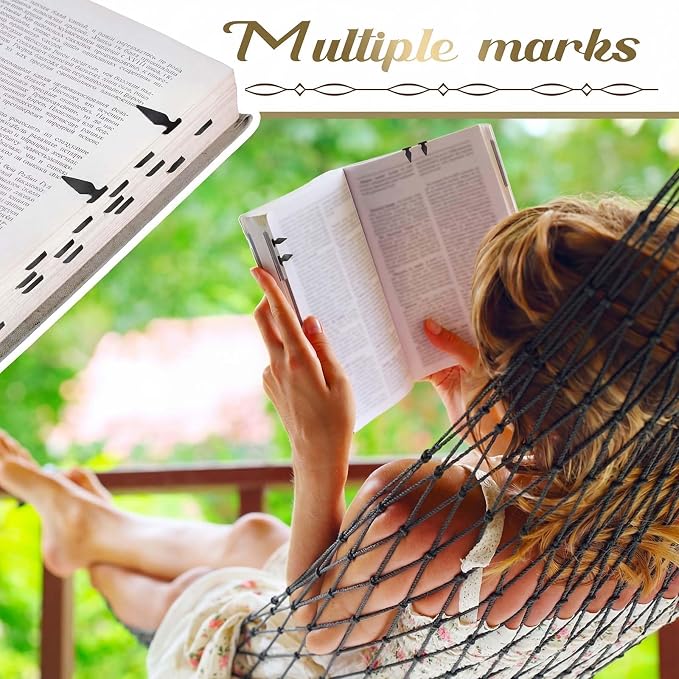 Spakon 100 Count Tin Mixed Metals Book Line Markers Arrow Bookmarks and Page Markers for Reading Teachers Students Book Lovers School and Work(Black)