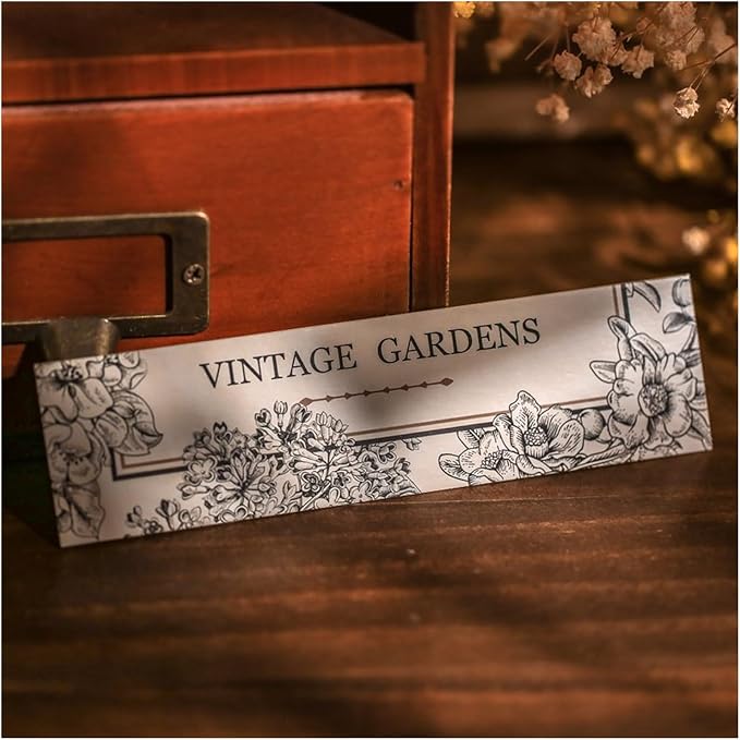 Vintage Natural Style Butterfly Flower Plant Bookmarks, 30PCS (Gentle Whispers)