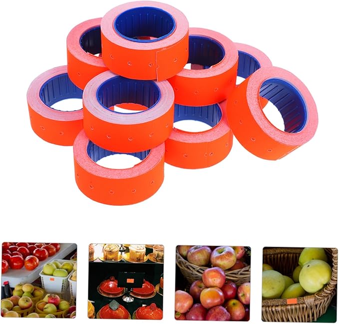 10 Rolls Price Tag Stickers Colored Price Tag Printing Labels Adhesive Pricing Labels Paper for Shop Retail Compatible with Mx Easy Integration and Organization