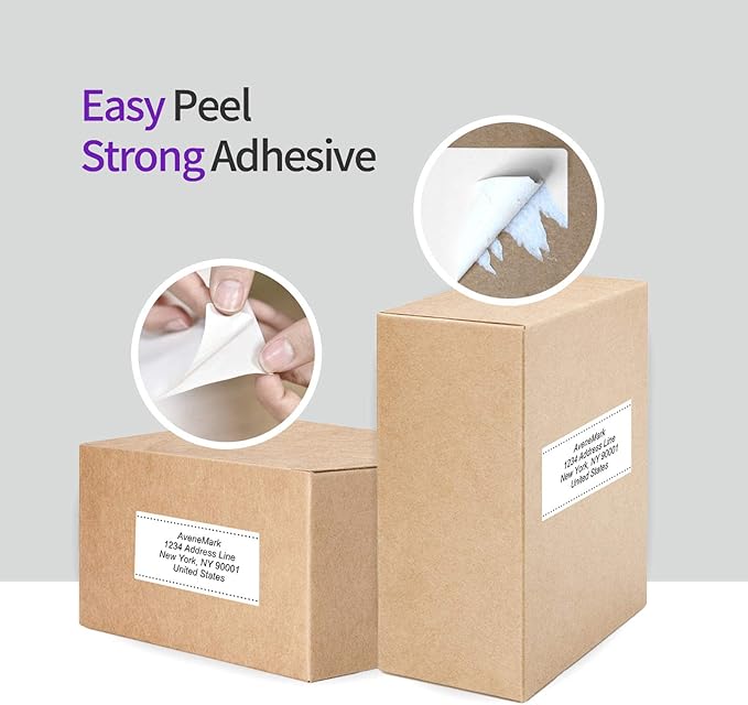 AveneMark 12 Rolls Compatible DYMO 30323 (2-1/8" x 4") Shipping Labels, Direct Thermal Address Shipping Postage Barcodes, Compatible with Rollo, DYMO 4XL & Zebra Desktop Printers (220 Labels/Roll)