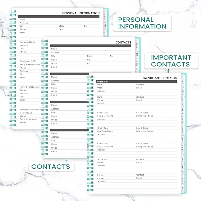 Monthly Planner 2026-2027 - Planner 2026, 9'' x 11'', 24 Months from JANUARY 2026 to DECEMBER 2027, Monthly Calendar with Tabs, Inner Pocket