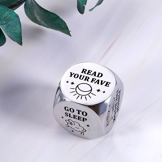 Book Lovers Gifts Reading Decision Dice, Funny Bookish Gift for Women Men Stocking Stuffer Gifts for Women Men Her Him Readers Reading Friends Bookish Bookworm Books Nerd Librarian, Book Club Gift
