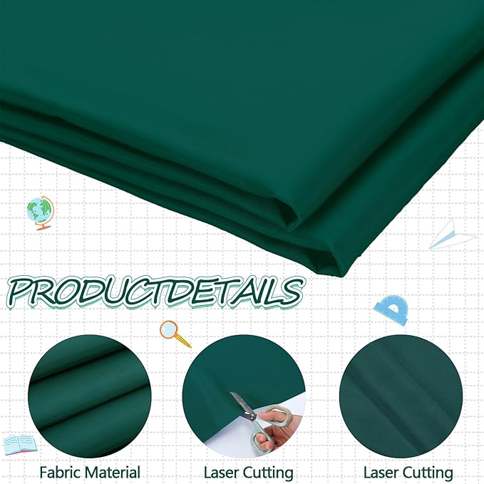 Mindsoft Bulletin Board Fabric 48 '' x 107 '' Class Fabric for Classroom Bulletin Board Decor, Pillows, Curtains, Crafts(Hunter Green Cloth)