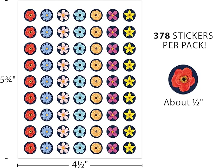 Teacher Created Resources Wildflowers Mini Stickers (TCR6702)