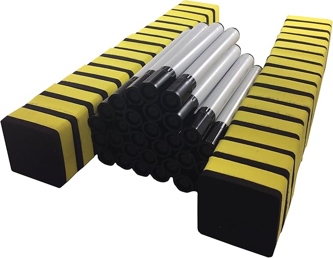 Clipco Dry Erase Lapboard Classroom Kit, Set of 30 Whiteboards, Black Dry Erase Markers and 2'' x 2'' Erasers
