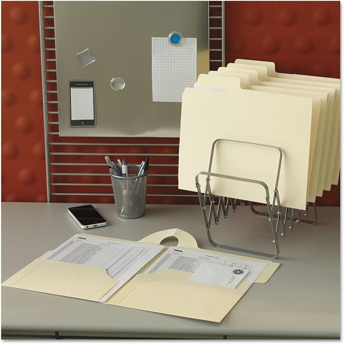 Smead 3-in-1 SuperTab Section Folder, Oversized 1/3-cut Tab, Letter Size, Manila, 12 Per Pack (11904)