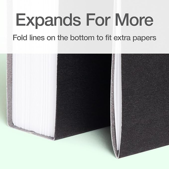 Oxford Hanging File Folders, 6 Pack, Letter Size (8.5" x 11"), Black, 1/5 Cut for 5 Tab Positions, Includes Tabs and Inserts, Hanging Files for Office and Document Organization