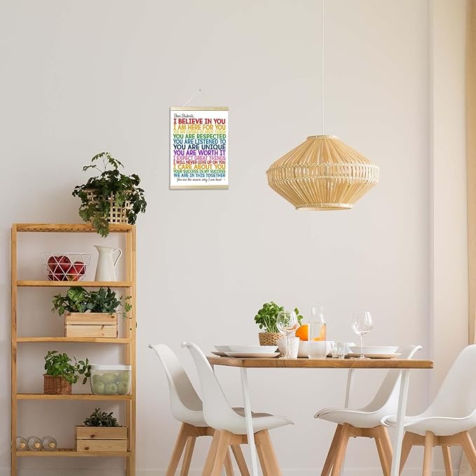 BUPOfromcn Classroom Poster Class Decor in This Classroom Inclusion Safe Space Diversity Inclusion Ally Fun Wall Art Prints 12x16 School Bedroom Crafts