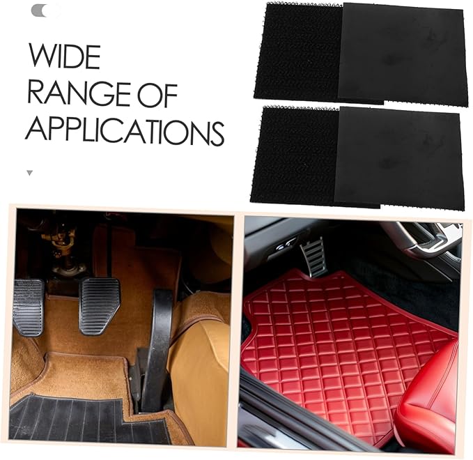 Alipis 20pcs Automobile Double-Sided Self-Adhesive Tape Hook and Loop Strips Adhesive Car Foot Mat Fastener Strong Grip Interlocking Tape for Carpet Gripper