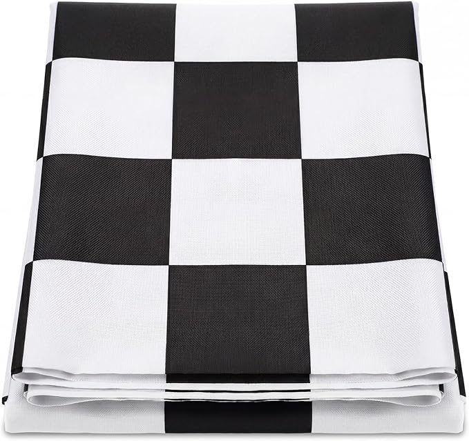 Mindsoft 48 '' x 107 '' Black and White Checkered Bulletin Board Fabric Back to School Classroom Decoration for Bulletin Board Background Decor Pillow Crafts