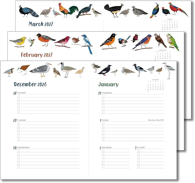 High Note 2027 Planner, 17-Month Weekly & Monthly Flexible Cover Calendar Book with Goal & Project Planning Pages, August 2026 – December 2027, 5.75" x 7.5", Orders of the Animals
