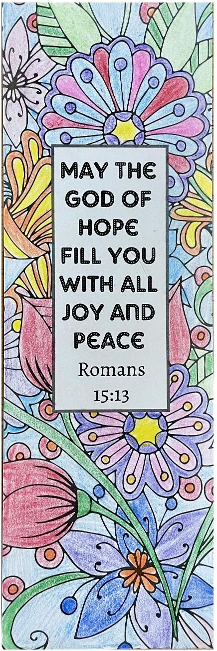 100 Premium Christian Coloring Bookmarks, Uncoated, Made iin USA, Bible Verse Bulk Pack for Women’s Ministry