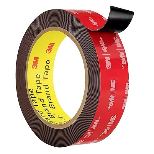 Double Sided Tape Heavy Duty, Adhesive Mounting Tape, 1 in x 10 ft, Made of 3M VHB 5952 Tape, Waterproof and Temperature Resistant Adhesive Strip Tape for Indoor, Outdoor, Automotive Trim, Home Decor