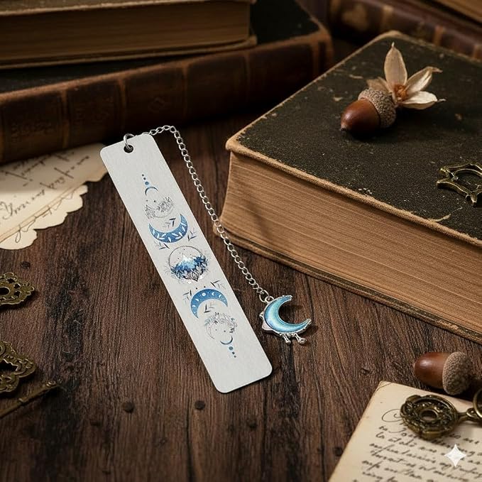 Acotar FAE Romance Metal Bookmark,The Night Court Feysand Fantasy Bookmarks,Reading Gift for Women Book Lovers and Fans of The Court of Thorns and Roses (Blue Acotar)