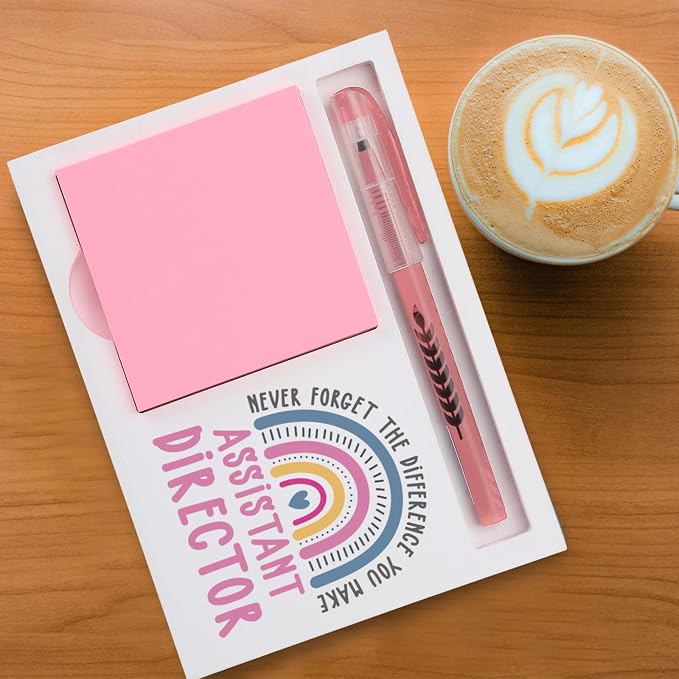 Assistant Director Gifts Sticky Note Holder, Thank You Gift for School Assistant Director, Program Coordinator Admin Leader, Education Appreciation Week, Graduation or Holiday Recognition PB053