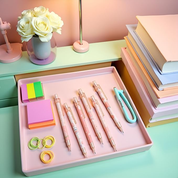 Jowxsx 1Pc Pink Mechanical Pencil 0.5mm Pencil Refill Automatic Pencils Cute Peach Press Automatic Mechanical Stationery School Office Supplies Writing and Correction Supplies