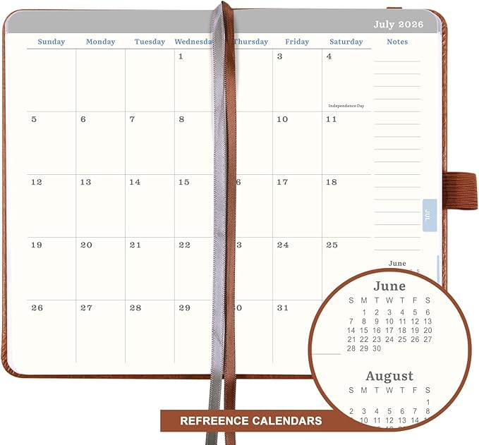 2026-2027 Pocket Calendar - 2026-2027 Pocket Planner from Jul. 2026 to Jun. 2027, Academic Planner for Purse, 6.4'' x 3.8"