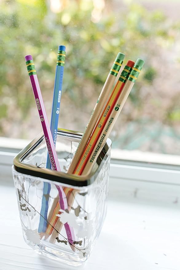 Ticonderoga Envirostik Wood-Cased Pencils, #2 HB Soft, Natural, 12 Count