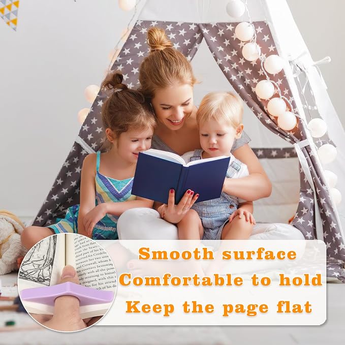 6 Pcs Thumb Book Page Holder for Reading, Ideal Reading Accessories for Book Lovers, Reading Essentials with Multiple Colors for Choice