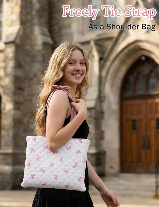 Bible Sleeve for Women Girls - Hand Carry Large Bible Cover with Pink Lace - Washable Padded Bible Case with Bible Study Supplies- Christian Gift for Women Girls Friends