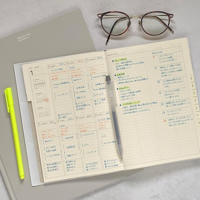 Laconic LALM85-270GY Notebook, Starts March 2026, Weekly Year, Gray