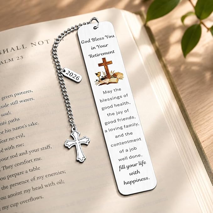 Christian Retirement Gifts for Women Men 2026, Blessings Bookmarks Happy Retirement Gifts for Women Men, Religious Going Away Leaving Farewell Gift for Coworkers Friends Teachers Pastors Retired