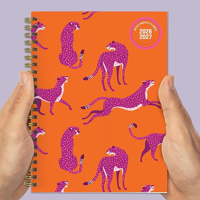 TF Publishing July 2026 - June 2027 Spicy Cat Medium Weekly Monthly Planner - 12 Month Academic Planner 2026-2027 with Durable Cover, Thick Uncoated Paper and Planning Stickers - 6.5 x 8 in