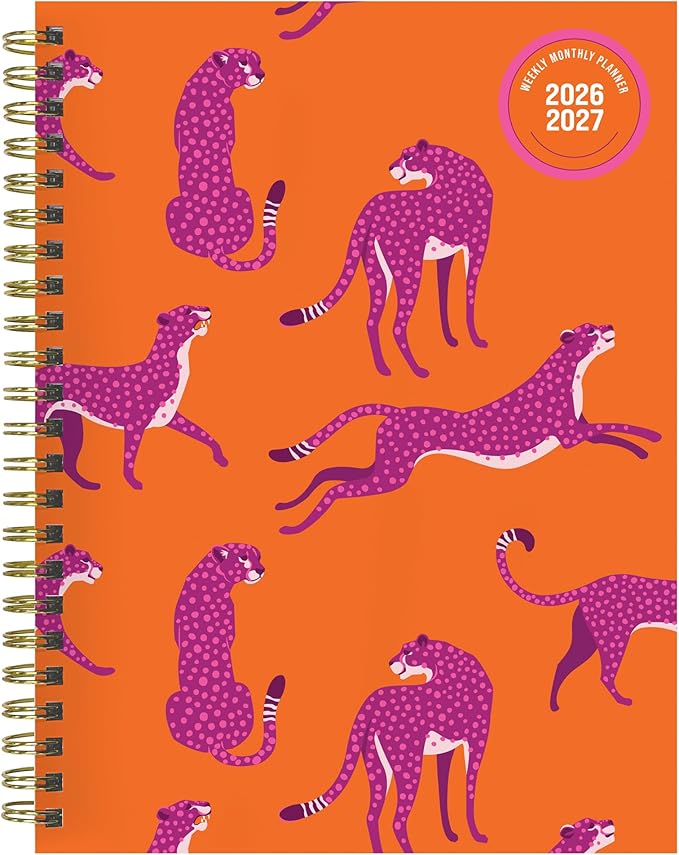 TF Publishing July 2026 - June 2027 Spicy Cat Medium Weekly Monthly Planner - 12 Month Academic Planner 2026-2027 with Durable Cover, Thick Uncoated Paper and Planning Stickers - 6.5 x 8 in