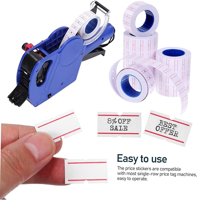 10 Rolls Sticker Tags Self-Adhesive Pricing Labels for Retail Stores Garage Sale Small Business