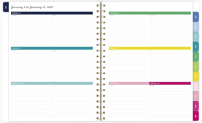 AT-A-GLANCE 2027 Planner, Simplified by Emily Ley, Weekly & Monthly, 8.5" x 11", Customizable, Camp Gingham (EL58-901-27)