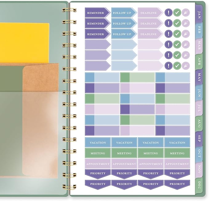 AT-A-GLANCE 2025 Planner, Weekly & Monthly, 5-1/2" x 8-1/2" Small, Badge, Tile (1722T-200-25)