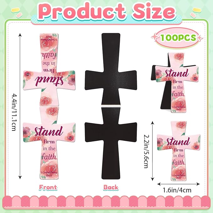 50Pack Magnetic Bookmarks Bulk Cross Bible Bookmark Christian Bookmarks for Women Men Kids Adults Teacher Book Lovers Gifts, Book Marks for Reading Religious Verses Magnet Bookmark Clips (Flower)