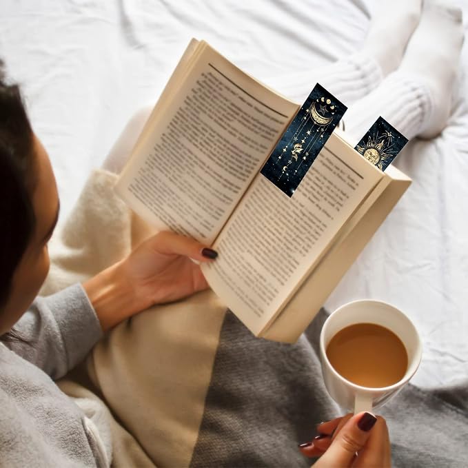 60 PCS Cool Night Sky Bookmark, Bookmarks for Book Lovers, Bulk Bookmarks for Men, Unique Book Mark for Boys, Girls, Students, Classroom Gifts, School Prize, Reading Present