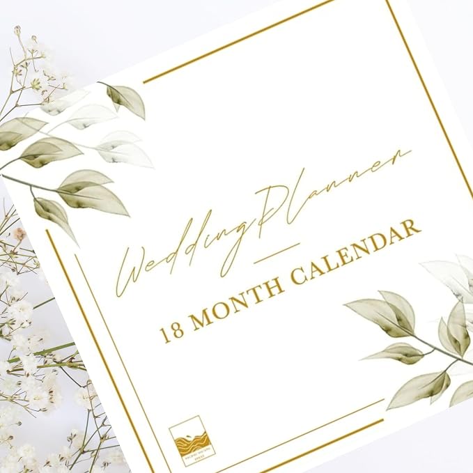 “I Do” Wedding Planning Calendar – 18 Month Undated Wedding Planner Alternative, Bridal Organizer with Stickers & Checklists, Engagement Gift for Bride, Wedding Countdown Calendar